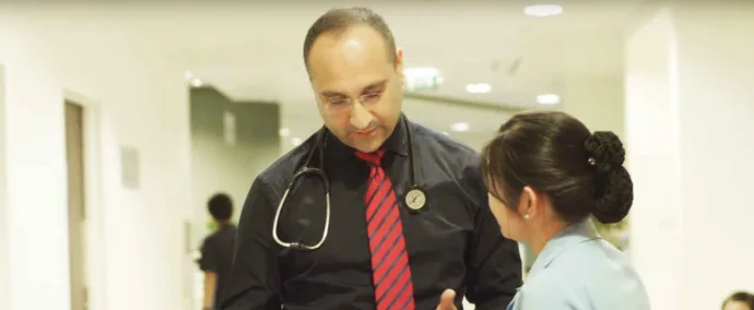 Dr Amit Kumar at the clinic